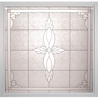 Canterbury Glass Design with Etched Glass 
