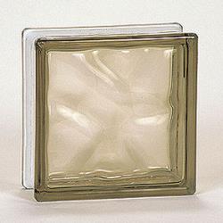 Nubio Glass Block - Gold - 7.5 X 7.5 X 3