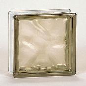 883NUBGOLD - Nubio Glass Block - Gold - 7.5 X 7.5 X 3